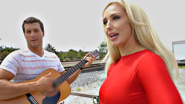 Hot blonde Olivia gets her latin side fucked and handjobs in the great outdoors