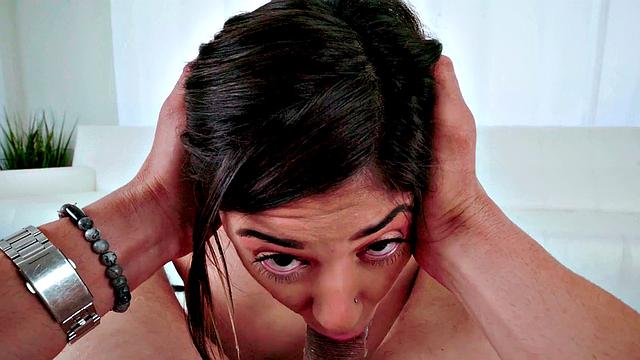 Throated - Hot Babe Face Fucked And Throated Good