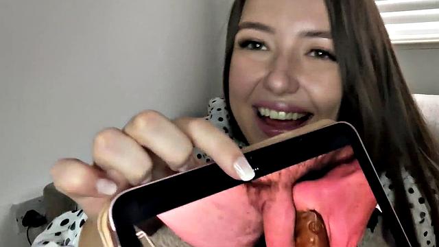 Solo babe talks humiliative 4 losers with tiny dickie