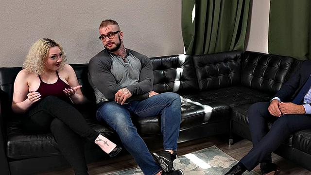 Mesmerized hunk jerks his hard cock on therapy