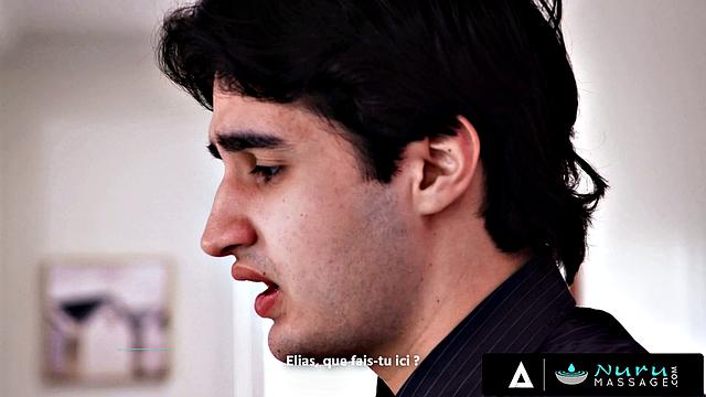 NURU MASSAGE - Naughty Wife Cheats With Hubby's Assistant FRENCH SUBTITLES