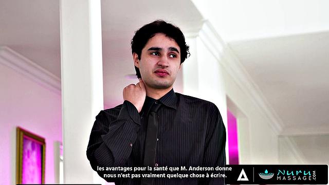 NURU MASSAGE - Naughty Wife Cheats With Hubby's Assistant FRENCH SUBTITLES