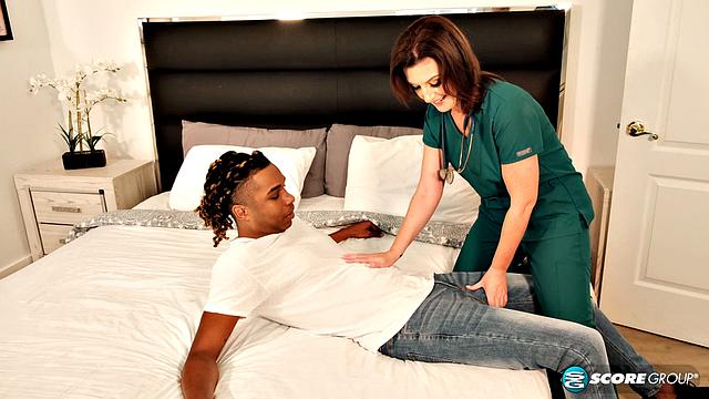 43-year-old nurse Jenn Cameron gets ass fucked