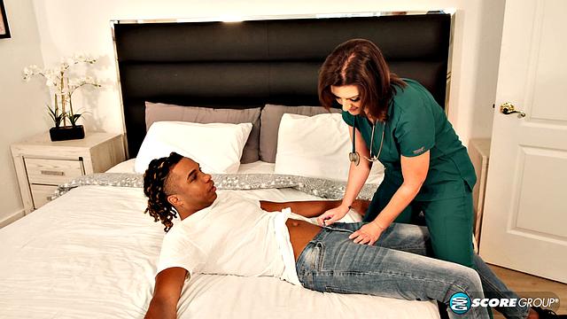 43-year-old nurse Jenn Cameron gets ass fucked