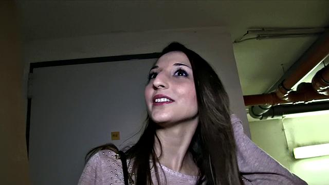 Sexy brunette fucked in a hotel room