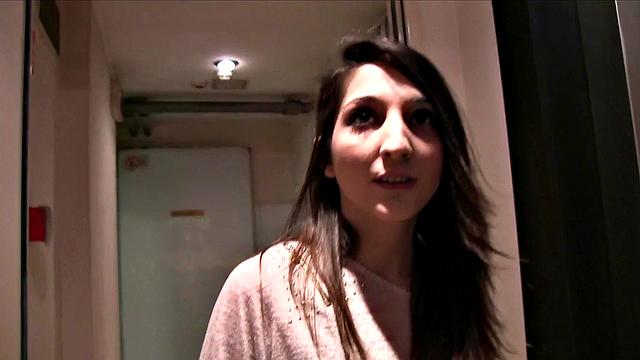 Sexy brunette fucked in a hotel room