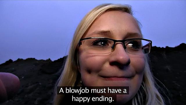 Curvy Blonde Takes All Of Stranger's Deep Inside Her Pussy