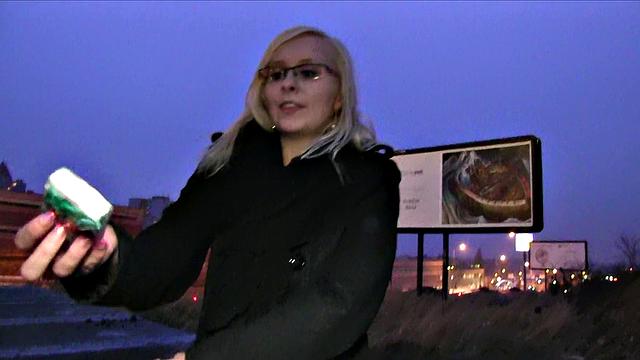 Curvy Blonde Takes All Of Stranger's Deep Inside Her Pussy