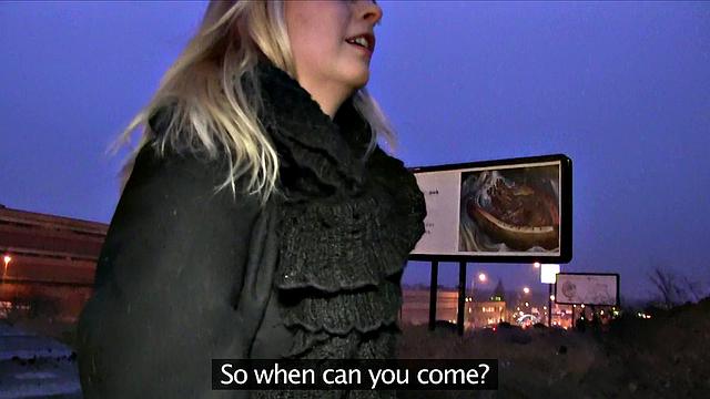 Curvy Blonde Takes All Of Stranger's Deep Inside Her Pussy