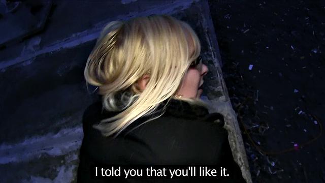 Curvy Blonde Takes All Of Stranger's Deep Inside Her Pussy