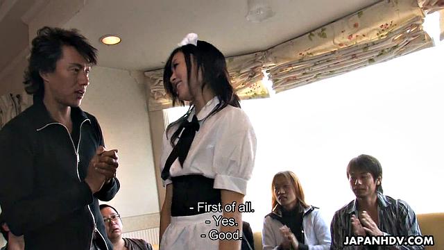 Maid Mai Mizusawa gets both holes fucked