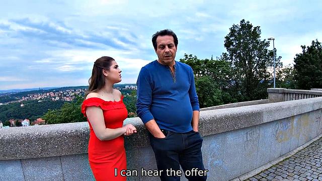 HUNT4K. After anger, man permits rich stranger to fuck his daughter