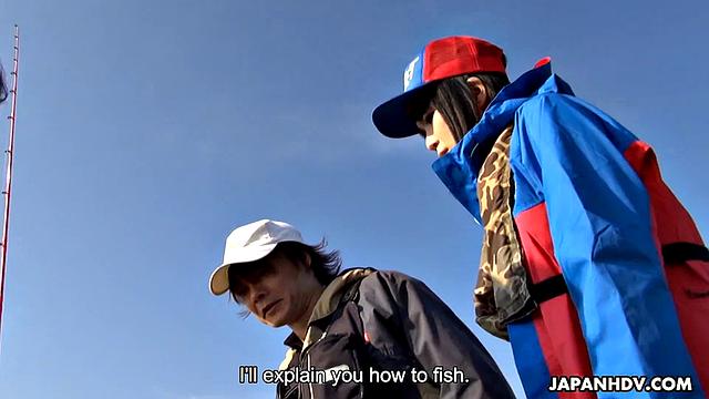 Nonoka Kaede is fucked on a boat after fishing event