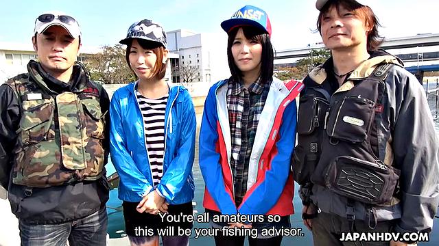 Nonoka Kaede is fucked on a boat after fishing event