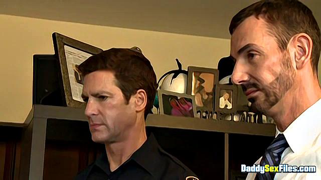 Inquisitive Officer Joins the Cock Party - David Chase and Ross Bailey
