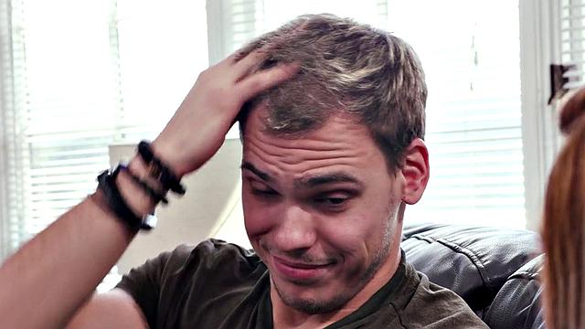 Big-titted stepsis got analfucked while wanking her cock