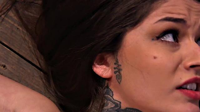 BDSM 19yo in bondage gets whipped and dominated