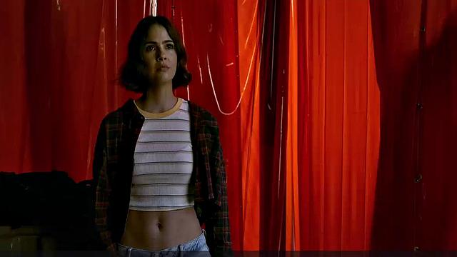 Kinky celebrity Crystal Reed strips down and shows off her naked butt