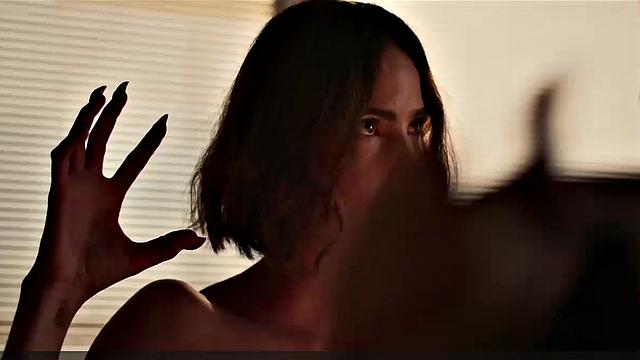 Kinky celebrity Crystal Reed strips down and shows off her naked butt