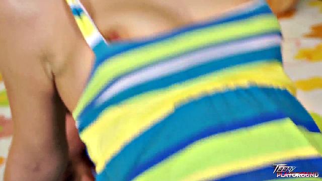 Teenie getting her holes explored