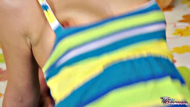 Teenie getting her holes explored