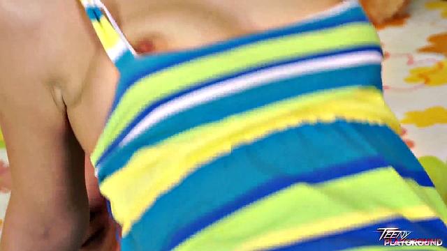 Teenie getting her holes explored