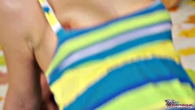 Teenie getting her holes explored