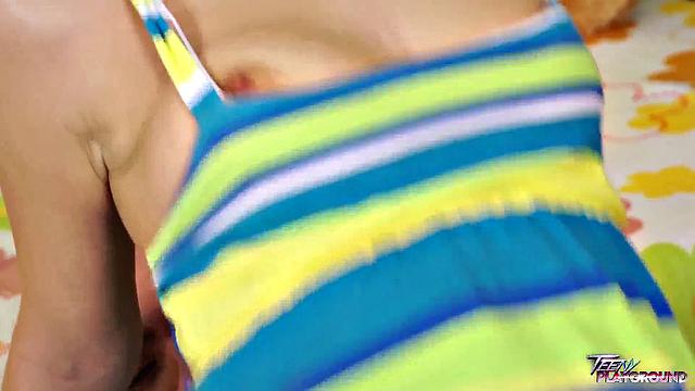 Teenie getting her holes explored