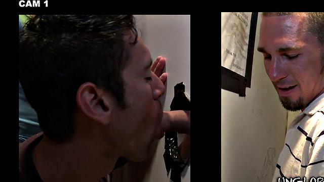 Straight amateur caught at gloryhole