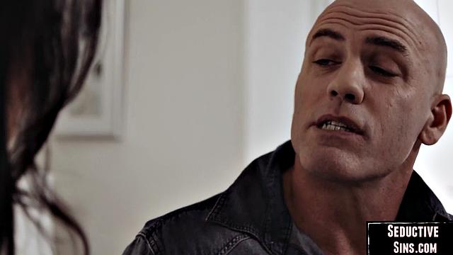 Big-titted horny MILF drilled by BF