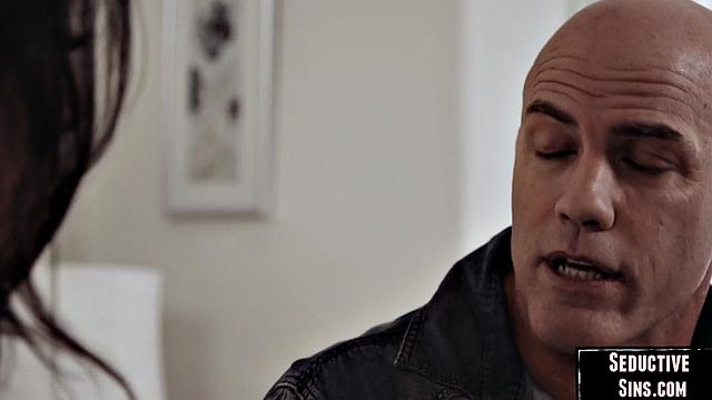 Big-titted horny MILF drilled by BF