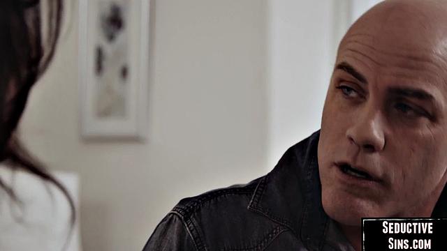 Big-titted horny MILF drilled by BF