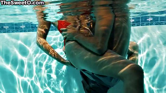Sensual pool rendezvous