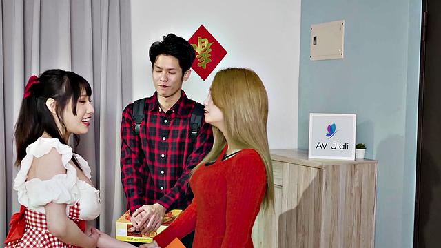 Naturally busty Xiao Ye Ye fucks her brother