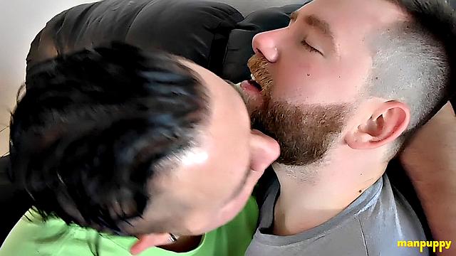 Steamy Gay Kisses Featuring Kaleb & Leo - Kaleb DeWulf & Leo Blue
