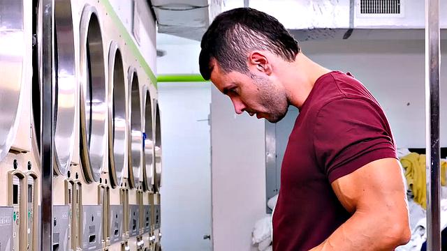 Beautiful redhead Keely Rose gets fucked by a married man at the laundromat