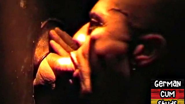 Gloryhole erman Stud Sucks Cock for Facial In Closeup