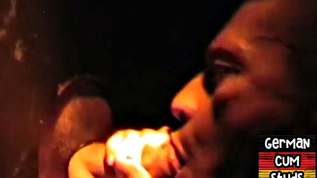 Gloryhole erman Stud Sucks Cock for Facial In Closeup