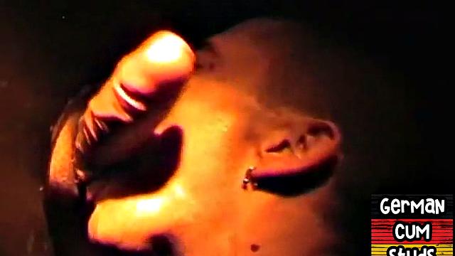 Gloryhole erman Stud Sucks Cock for Facial In Closeup