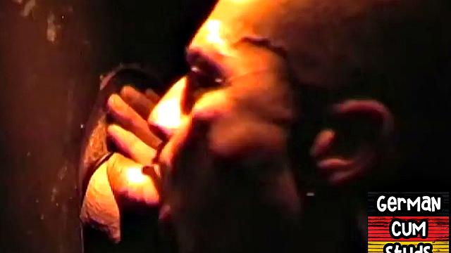 Gloryhole erman Stud Sucks Cock for Facial In Closeup