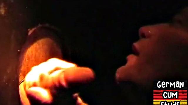 Gloryhole erman Stud Sucks Cock for Facial In Closeup