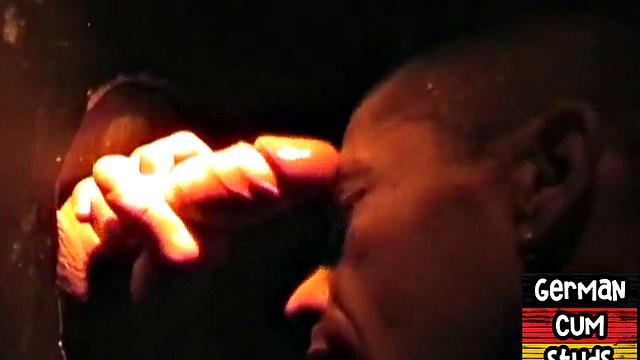 Gloryhole erman Stud Sucks Cock for Facial In Closeup