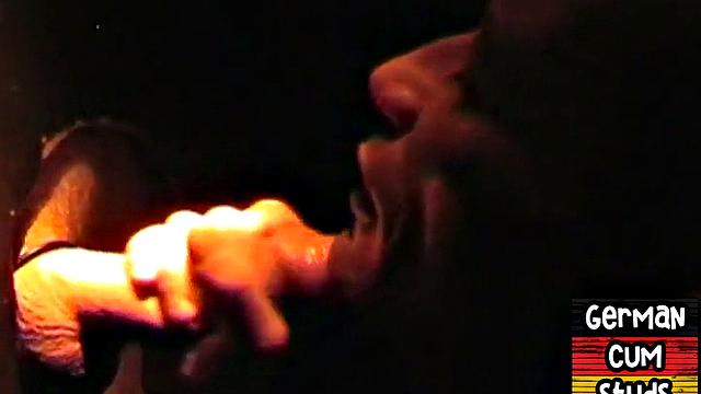 Gloryhole erman Stud Sucks Cock for Facial In Closeup