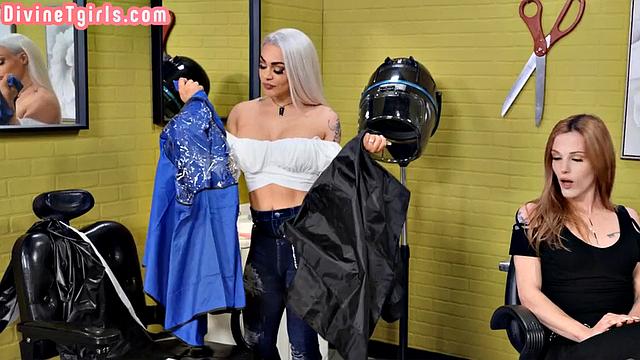 Stunning blonde TS analsmashed by GF