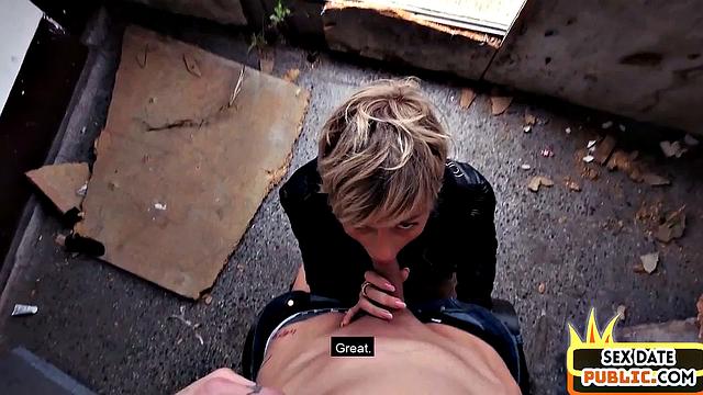 Public tattooed mature lady from Germany gets fucked in POV.