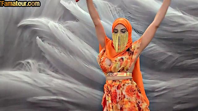 Hijab babe rides BF after dancing