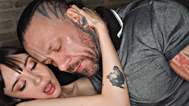 Brunette Bombshell With Inked Flesh Gets Fucked Hard By her Tatted Guy - Wonderful Xxx!