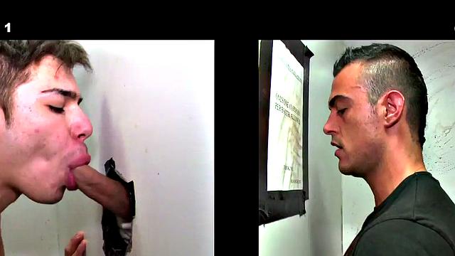 College sucked by twink gloryhole