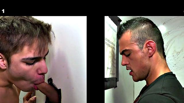 College sucked by twink gloryhole