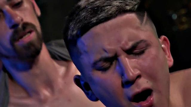 A skinny twink take on a thick Latin cock from behind